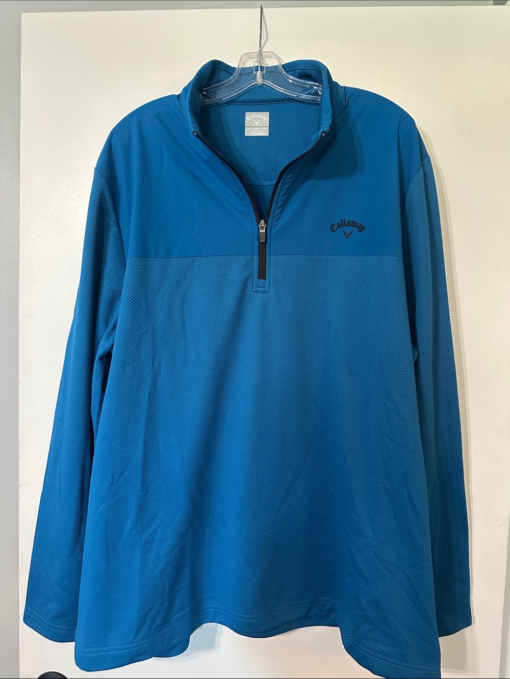 Callaway Men's XXL Teal-Blue Quarter Zip Lightweight Pullover